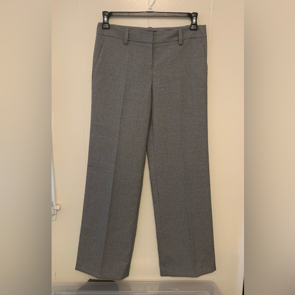 Chino Pants 4 Flat Front The Limited Women Brown Check Straight Leg